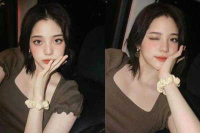 ​欧阳娜娜短发照片 歪头眨眼甜美满分