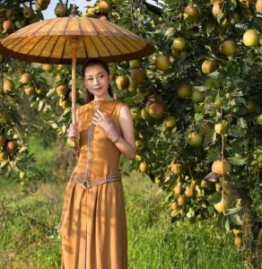 ​杨丽萍微博晒照，身穿黄色连衣裙长发及腰，网友：简直是美哭！
