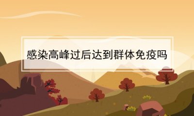 感染高峰过后达到群体免疫吗