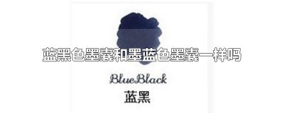 ​蓝黑色墨囊和墨蓝色墨囊一样吗