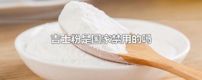 ​吉士粉是国家禁用的吗