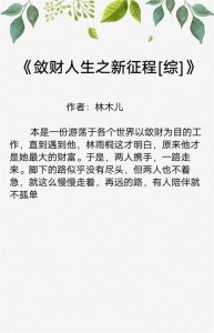 推荐一篇大长篇快穿小说,无限穿越丨《敛财人生之新征程「综」》