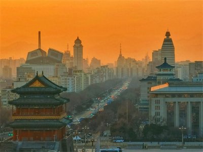 ​如诗如画！北京晚霞有多美？看窗外→