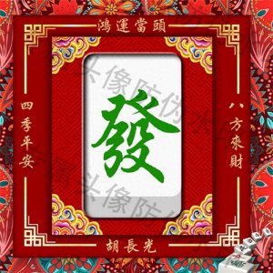 ​东西南北中，中国风麻将姓氏头像，一共10张个性十足